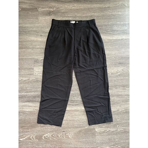 Vince Black Cropped Wide Leg High Waist Pants Size Medium - Picture 1 of 4